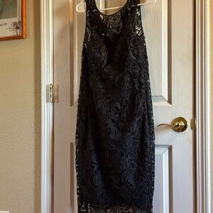 Adrianna Papell Elegant Black Lace Dress
